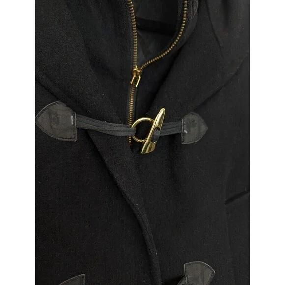 George Simonton Black Lambswool Cashmere Coat Size 4 - Picture 8 of 15